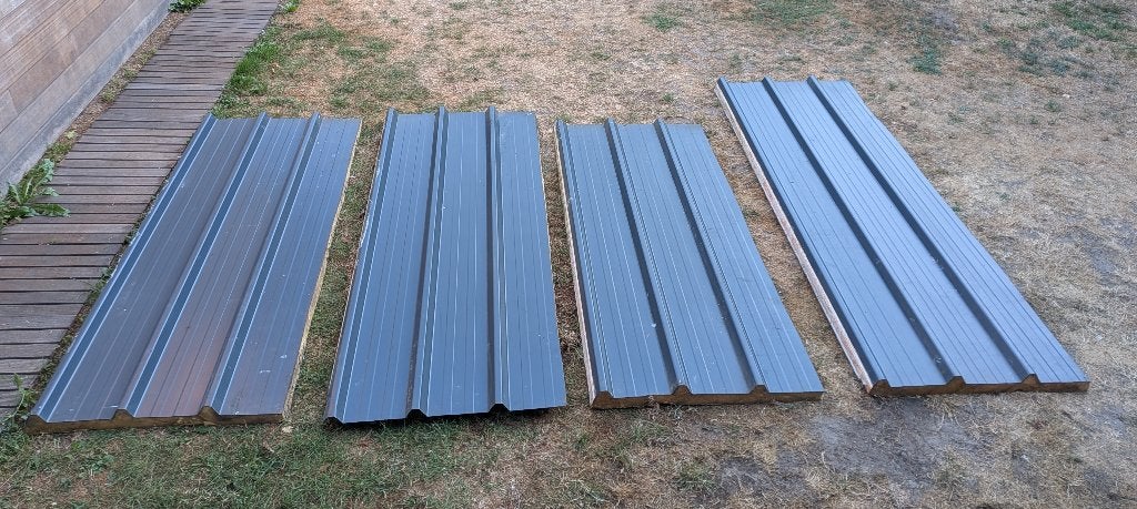 Joris Ide sandwichpaneel dakplaten antraciet (RAL 7016), Overige kleuren, 5 tot 10 m², Zo goed als nieuw, Metaal
