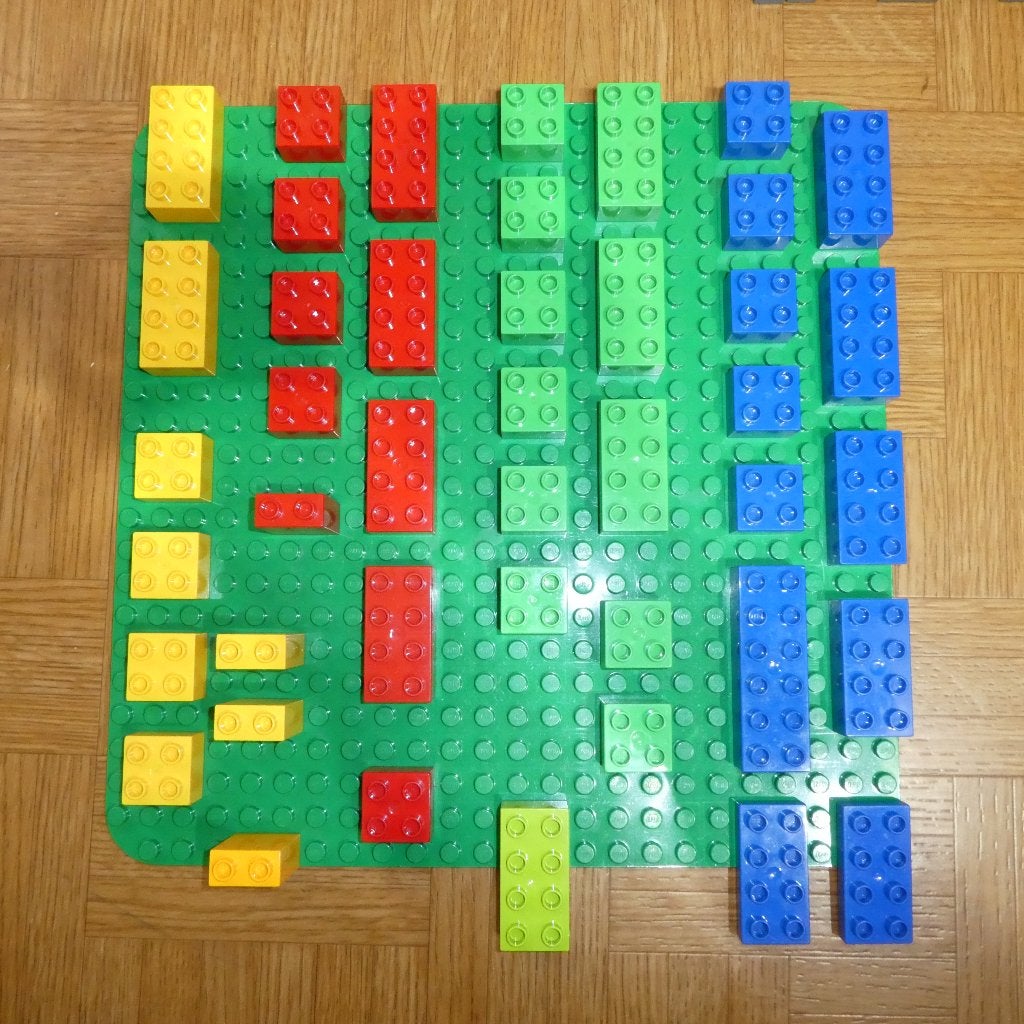 Duplo 43 losse blokken + grondplaat 24x24, Ophalen of Verzenden, Gebruikt, Losse stenen, Duplo