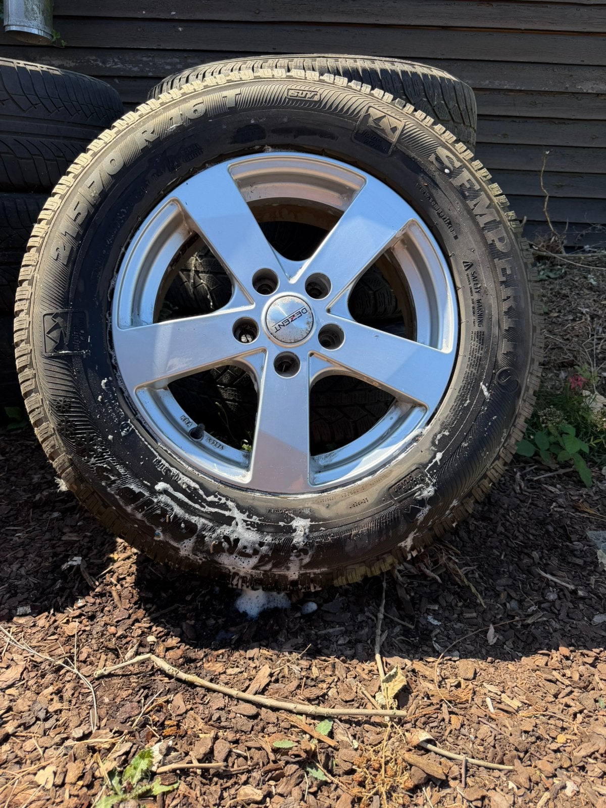 4x R16 lichtmetalen velgen met Semperit banden – 225/55 R16, Enlèvement, Pneus hiver, Pneu(s)