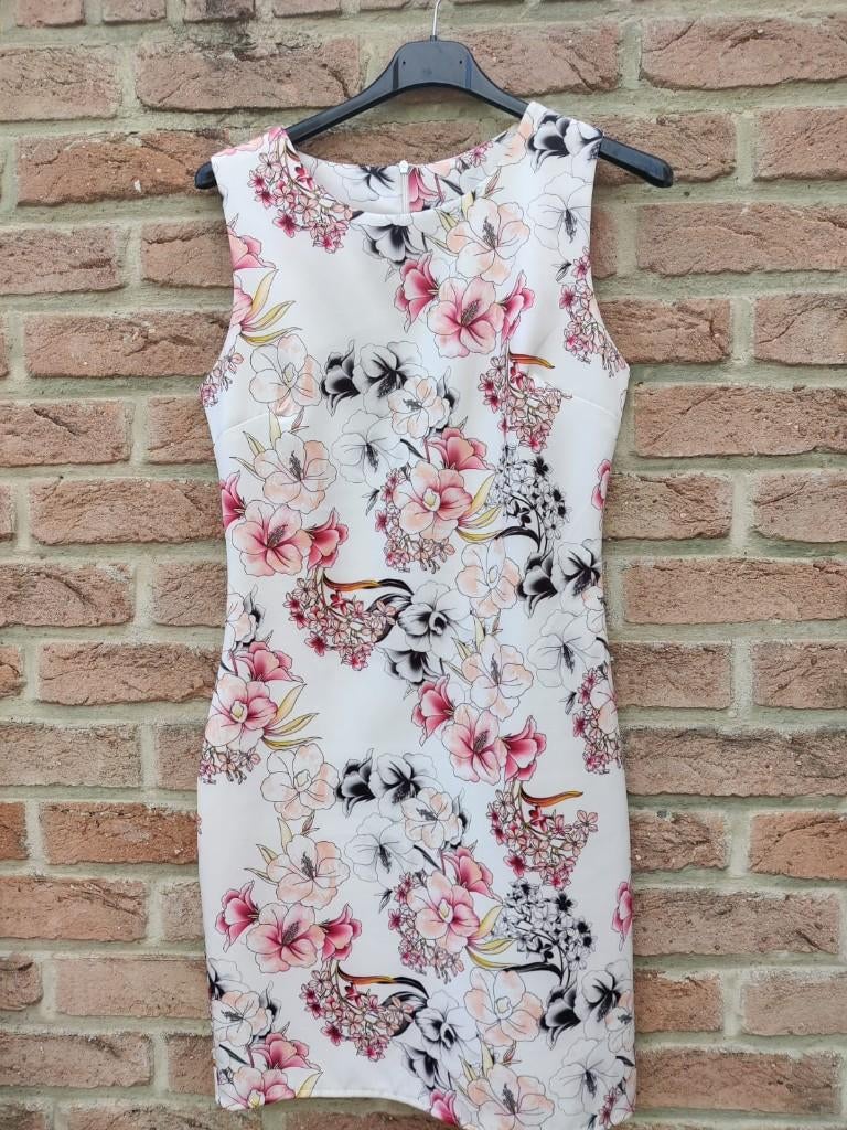 Kleed, Kleding | Dames, Jurken, Wit, Maat 36 (S), Gedragen, Boven de knie