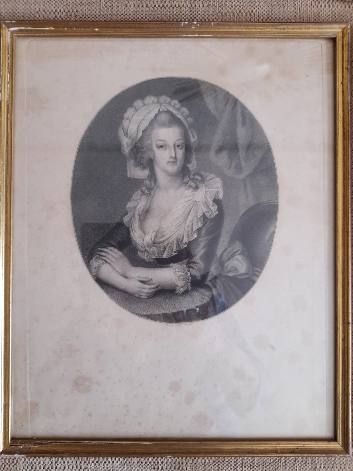 Set van 4 antieke graveringen/portretten ingelijst, Antiek en Kunst, Kunst | Etsen en Gravures, Ingelijst, Portret, Ophalen