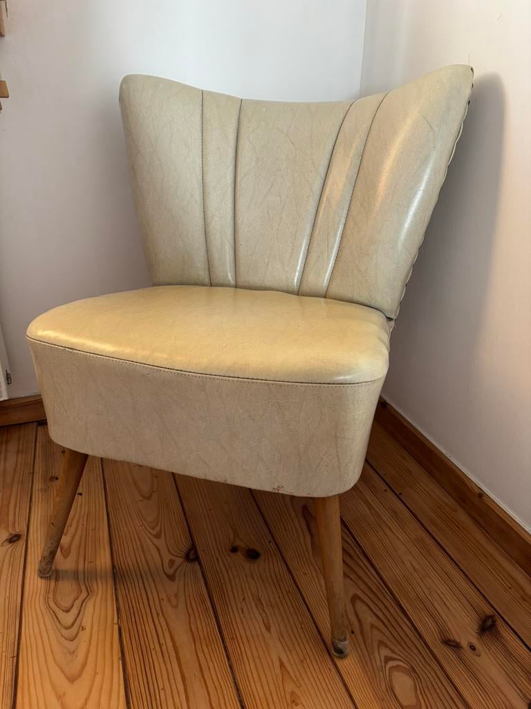 Vintage wit cocktailzeteltje, Ophalen, Gebruikt, Vintage, 50 tot 75 cm