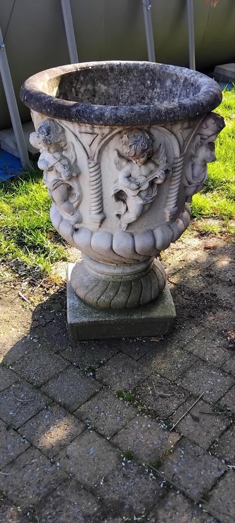 Stenen bloempot - delen, Tuin en Terras, Ophalen