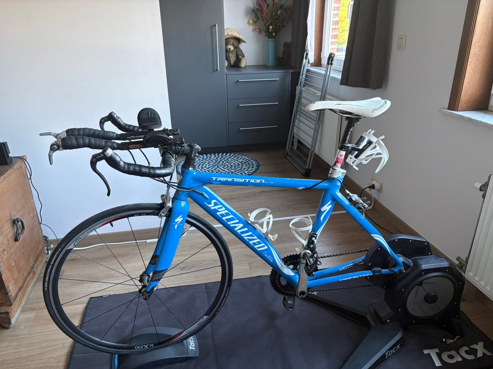 Trainingsset Triatlon (complete fiets + smarttrainer), Fietsen en Brommers, Ophalen, Zo goed als nieuw, Aluminium