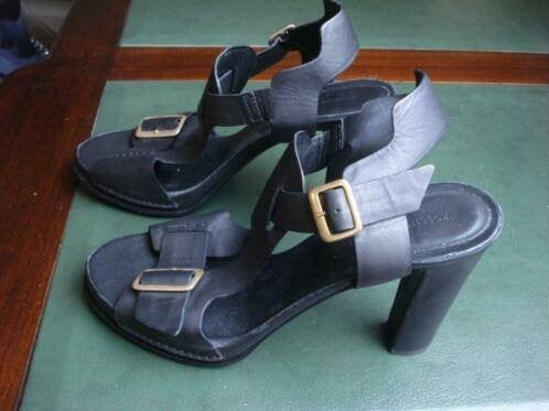** Roberto Del Carlo sandalen, dames. mt 39, Zwart, Gedragen, Sandalen of Muiltjes, Ophalen of Verzenden
