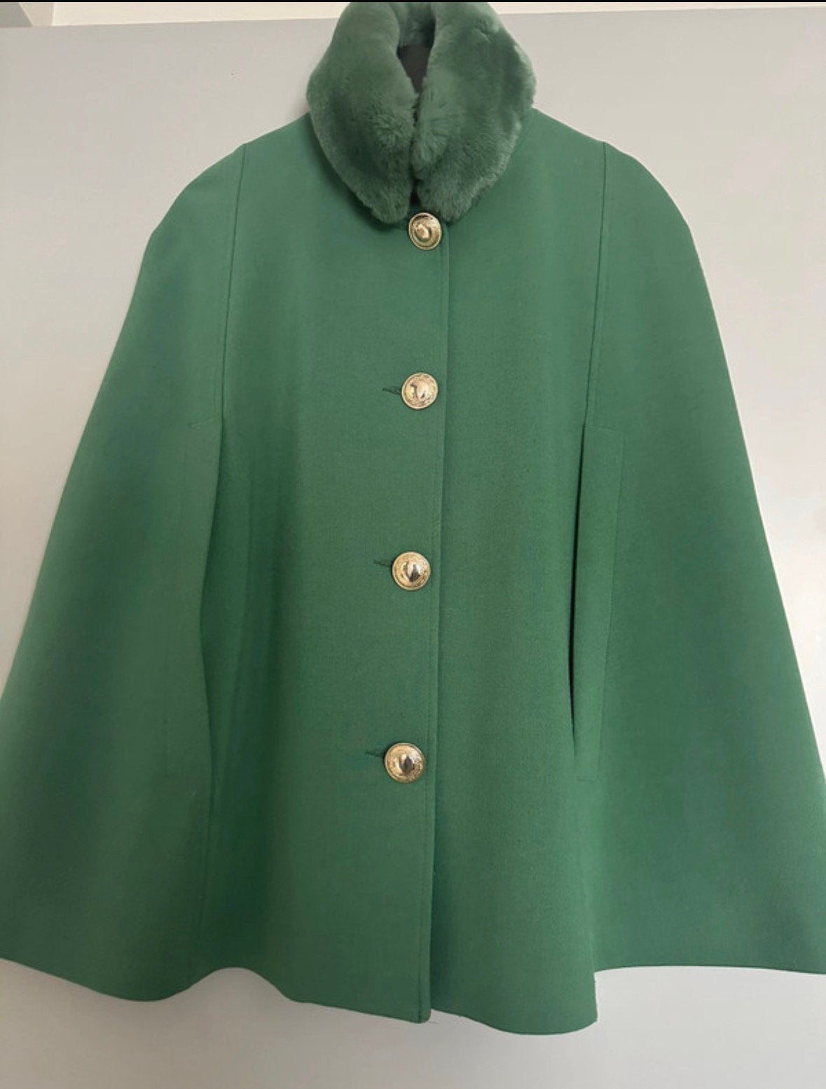 Atos Lombardini designer cape/mantel – Made in Italy –maat40, Kleding | Dames, Jassen | Winter, Ophalen, Zo goed als nieuw, Maat 38/40 (M)