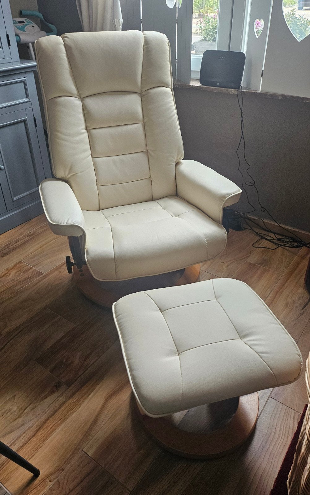 Fauteuil relaxant avec repose-pied, Maison & Meubles, Fauteuils, Enlèvement, Bois
