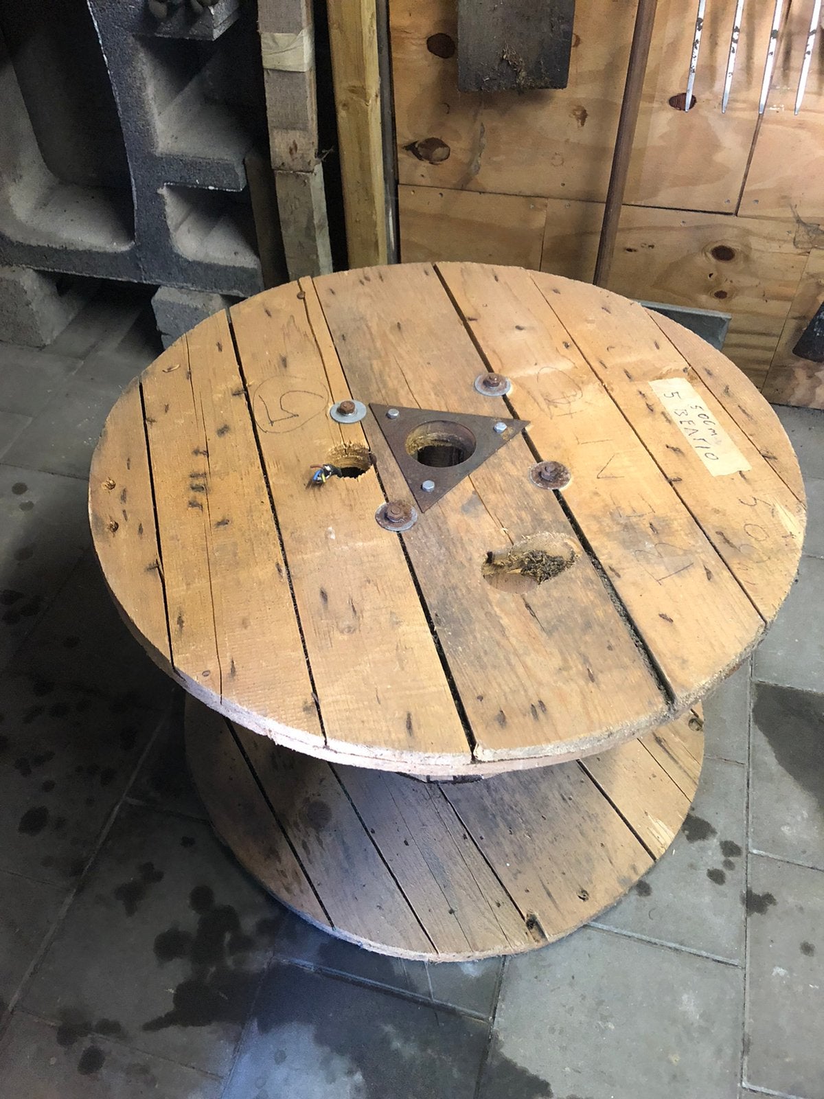 Houten haspel, Enlèvement, Utilisé