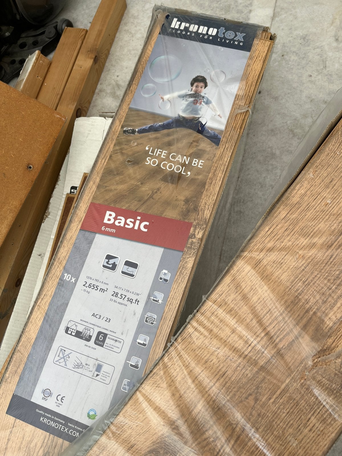 5m2 kronotex laminaat, Ophalen, 5 tot 10 m², Zo goed als nieuw, 10 tot 30 cm