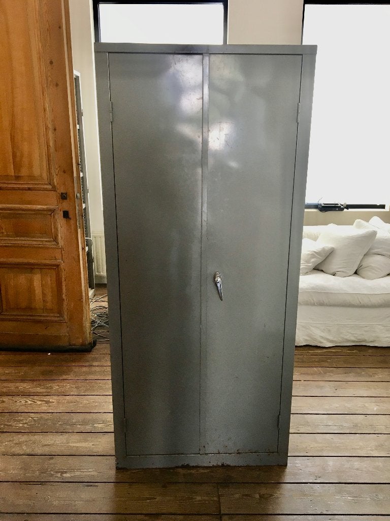 ijzeren lockerkast hang + 6 schabben 184x80x48 —dringend weg, Huis en Inrichting, Ophalen, Gebruikt, Metalen lockerkast
