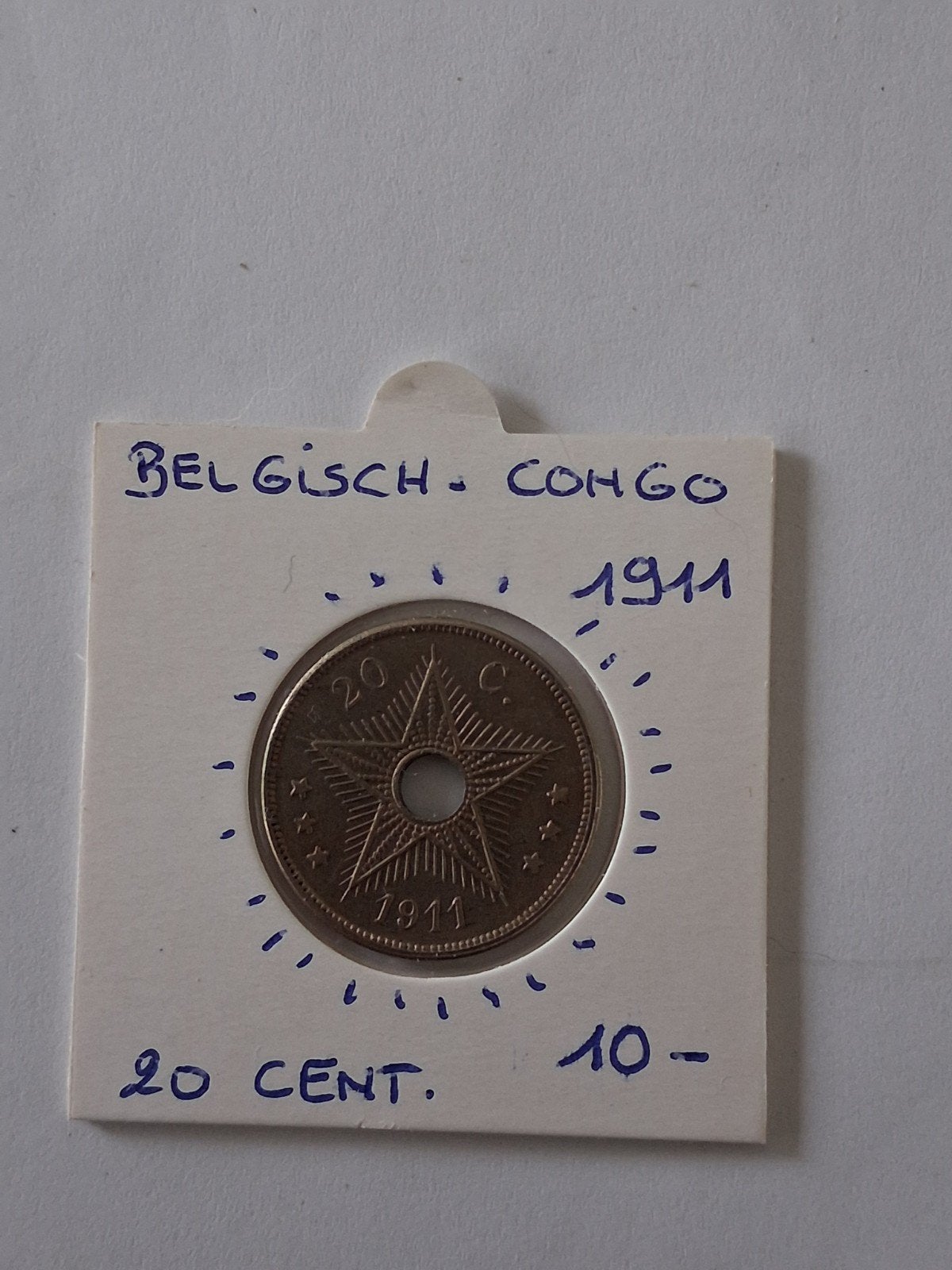 Congo belge 20 cents. 1911 MAGNIFIQUE ! ! ! !, Timbres & Monnaies, Enlèvement ou Envoi