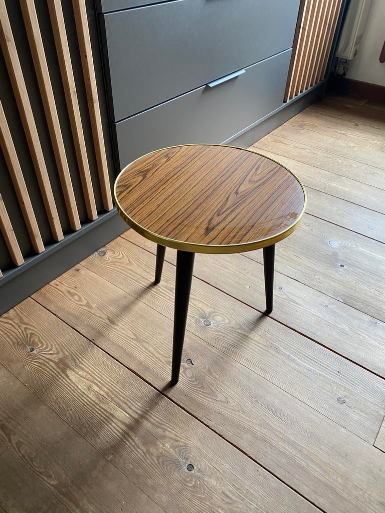 Vintage bijzettafeltje jaren 1960, Huis en Inrichting, Ophalen, Minder dan 45 cm, Minder dan 55 cm, Vintage design