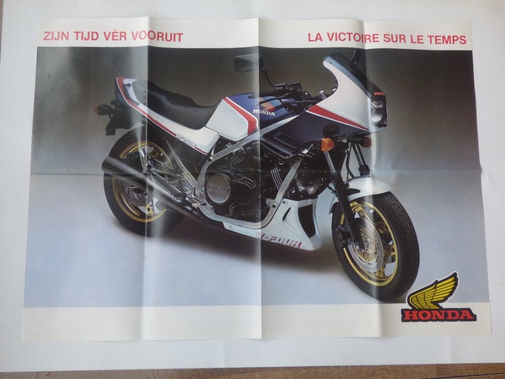 AFFICHE HONDA VF 750 F 1984, Motos, Enlèvement ou Envoi, Honda