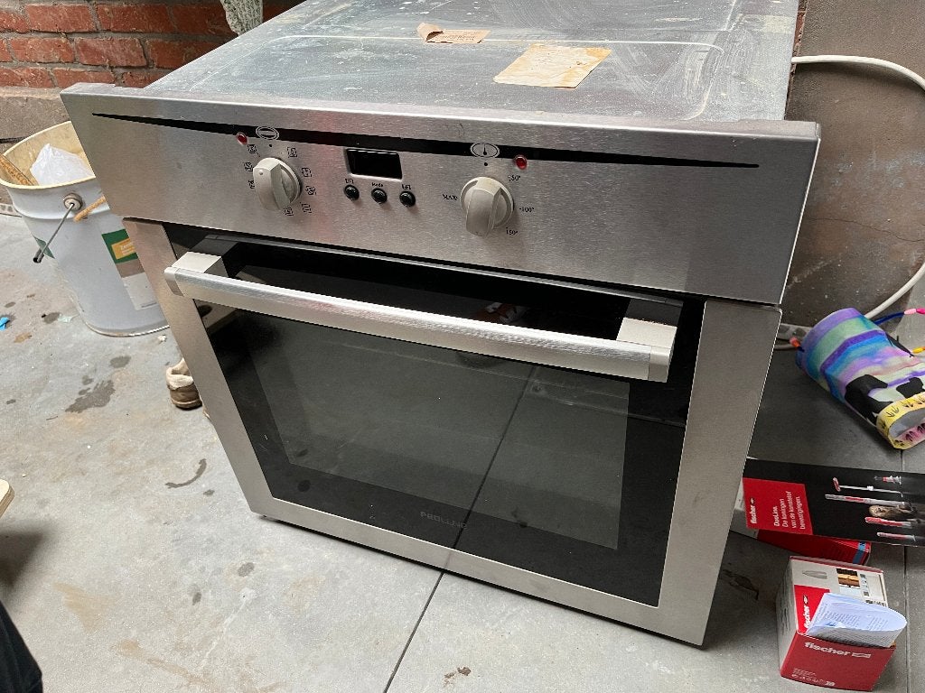 Proline PFO56SSD Inbouwoven 60 cm RVS, Ophalen, Hete lucht, Heteluchtoven, Inbouw