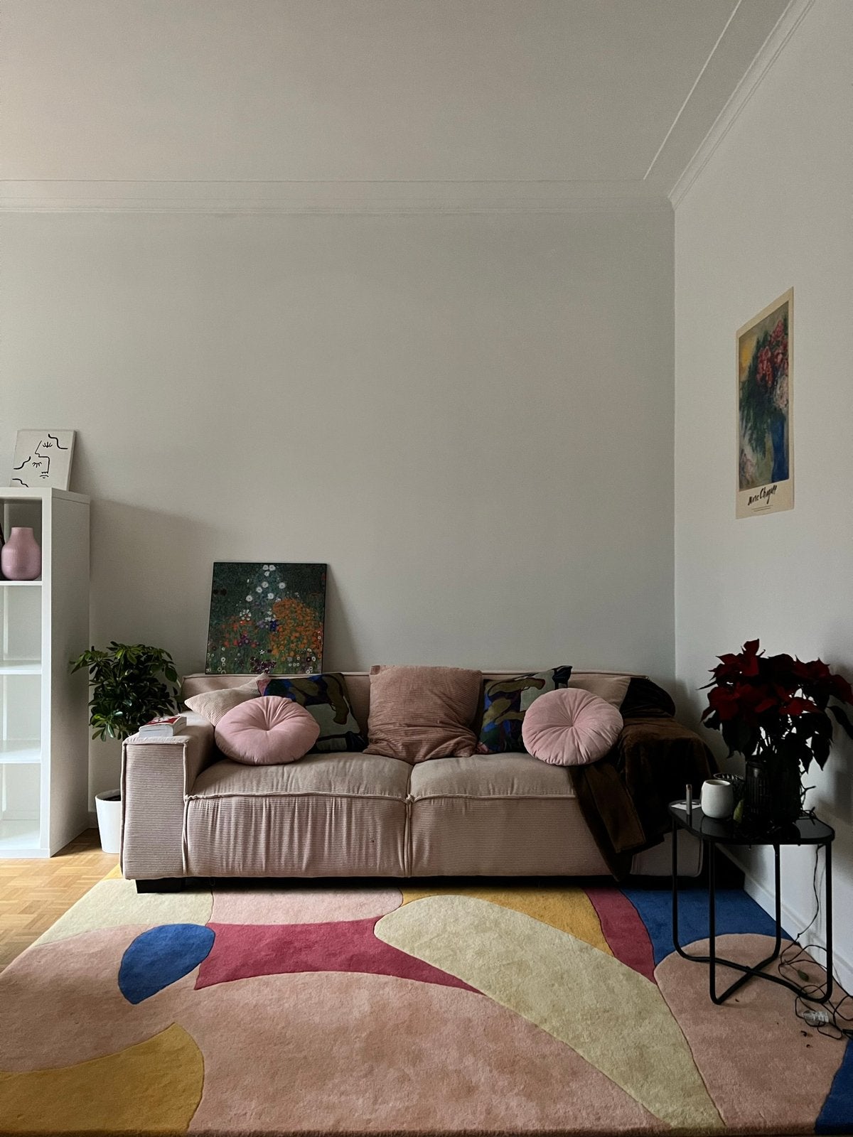 Viskan - driezitsbank -  beige/pink - corduroy - Beliani, Ophalen, Zo goed als nieuw