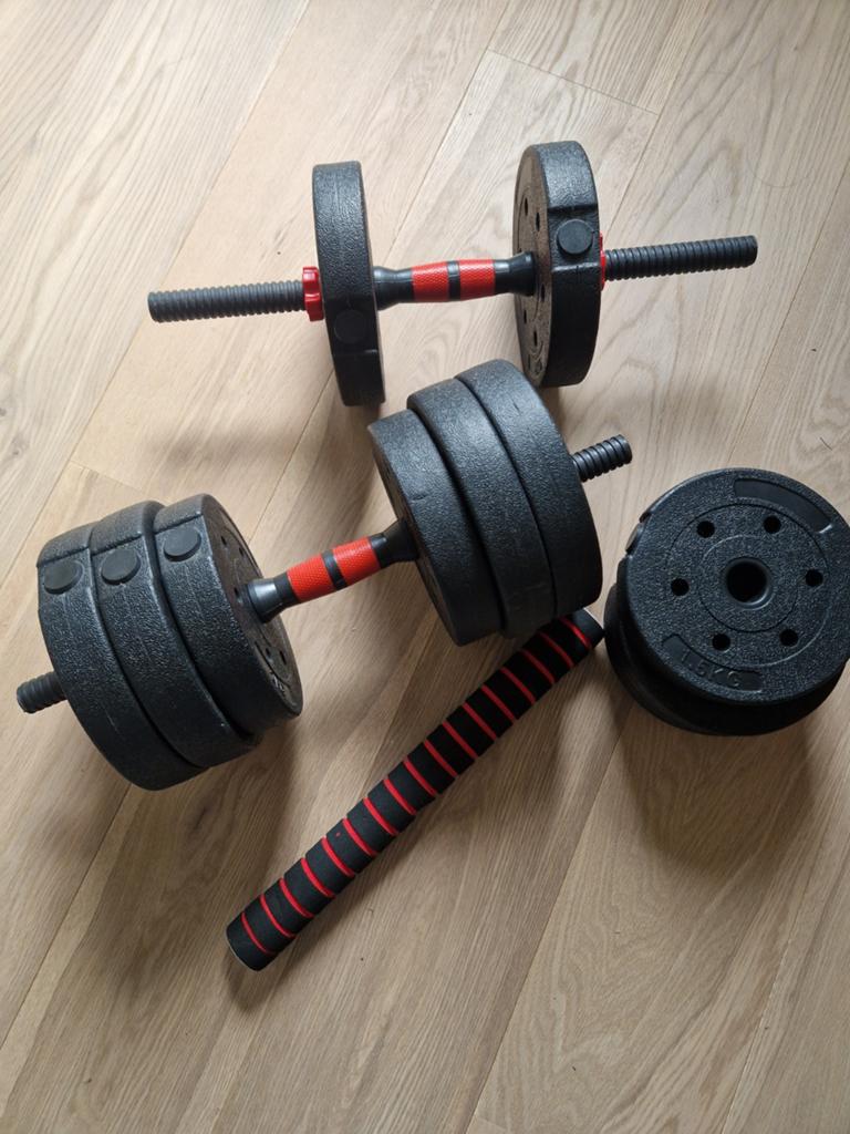 Set de poids avec haltères, Sports & Fitness, Enlèvement