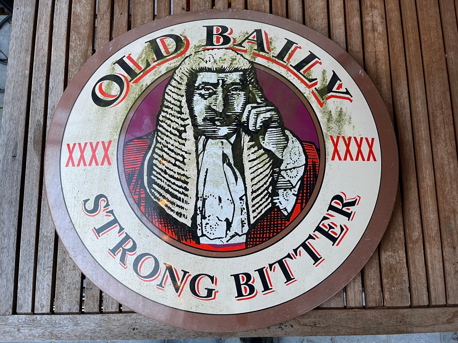Emaille plaat Old Baily, Ophalen, Gebruikt, Reclamebord