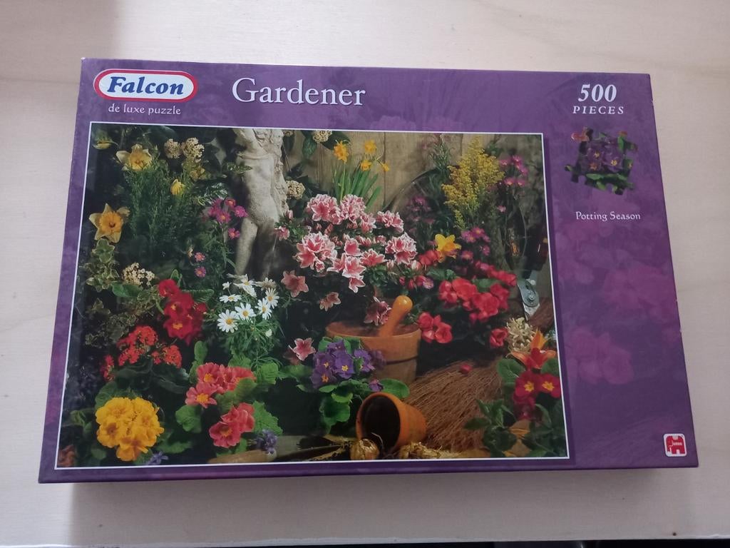 Puzzle Falcon's 500 pièces - Saison du rempotage, Enlèvement ou Envoi, 500 à 1500 pièces, Utilisé, Puzzle