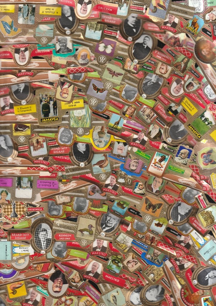 lot van 1000 oude sigarenbanden van Varia ,, Verzenden, Gebruikt, Sigarenbandjes