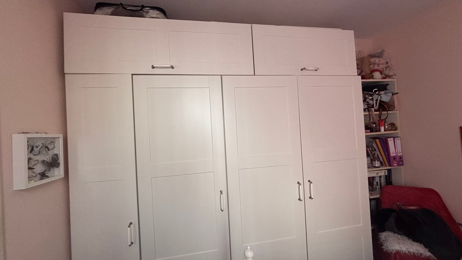 Armoir ikea blanche spacieuse (PAX), Maison & Meubles, Avec porte(s), 200 cm ou plus, Enlèvement, Utilisé