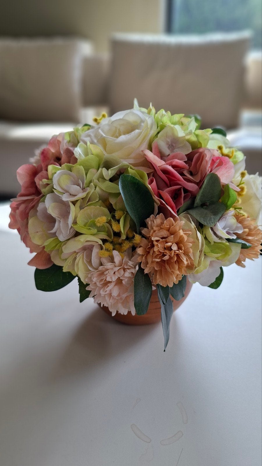 kunstbloemen boeket, Handgemaakt, Ophalen of Verzenden, Zo goed als nieuw, Boeket