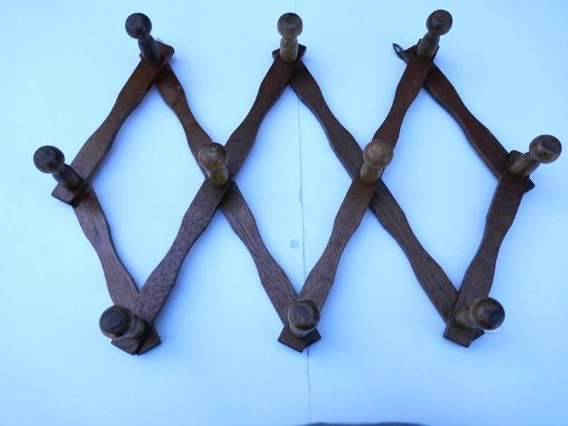 Vintage houten  verstelbaar plooikapstokje, goede staat, Antiek en Kunst, Curiosa en Brocante, Ophalen
