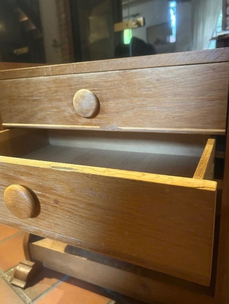2 nachtkastjes hout, Huis en Inrichting, Ophalen, Gebruikt, Hout