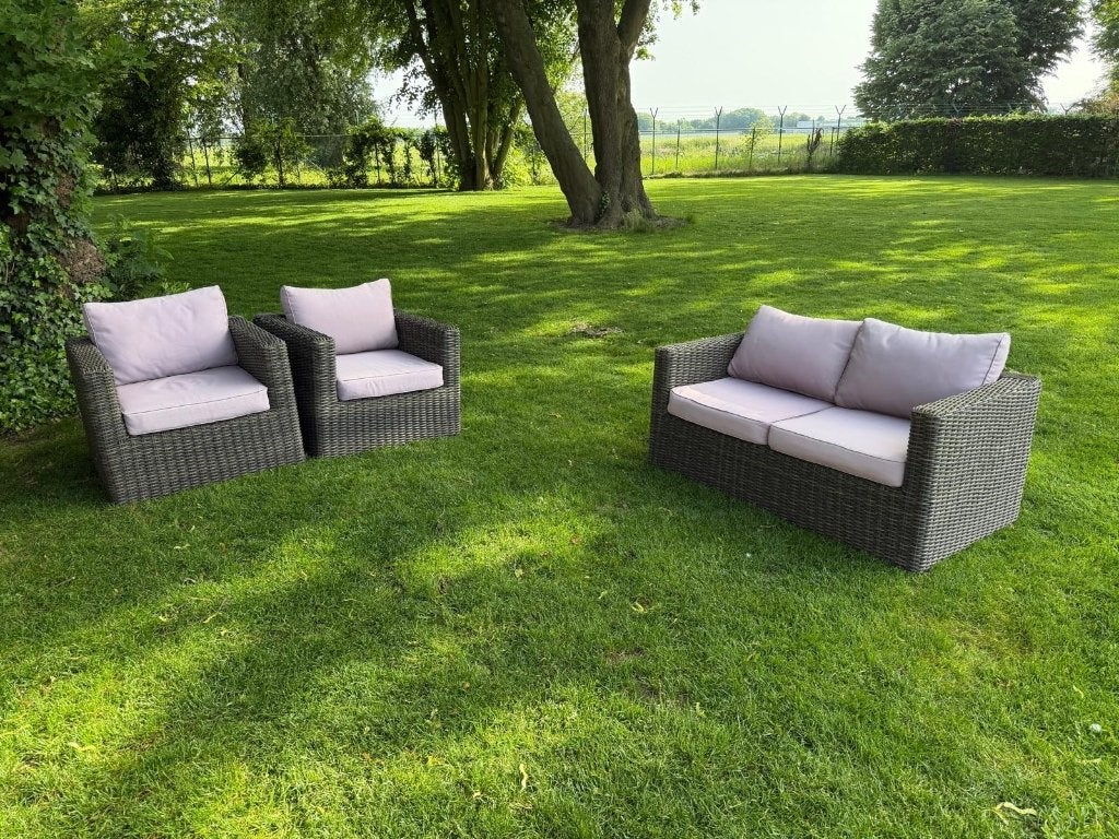 Tuin Lounge Set, Rotin, Chaise, Utilisé, Sets de jardin
