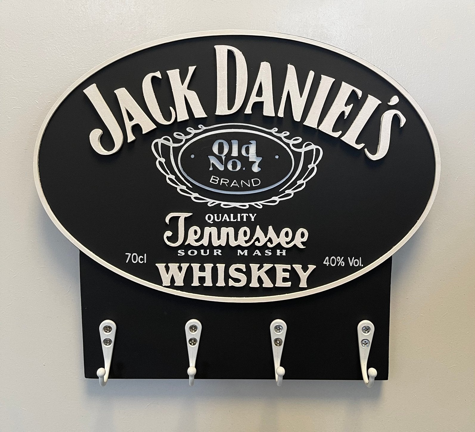 Sleutelrekje in 3D van Jack Daniel’s in hout, Verzamelen, Ophalen