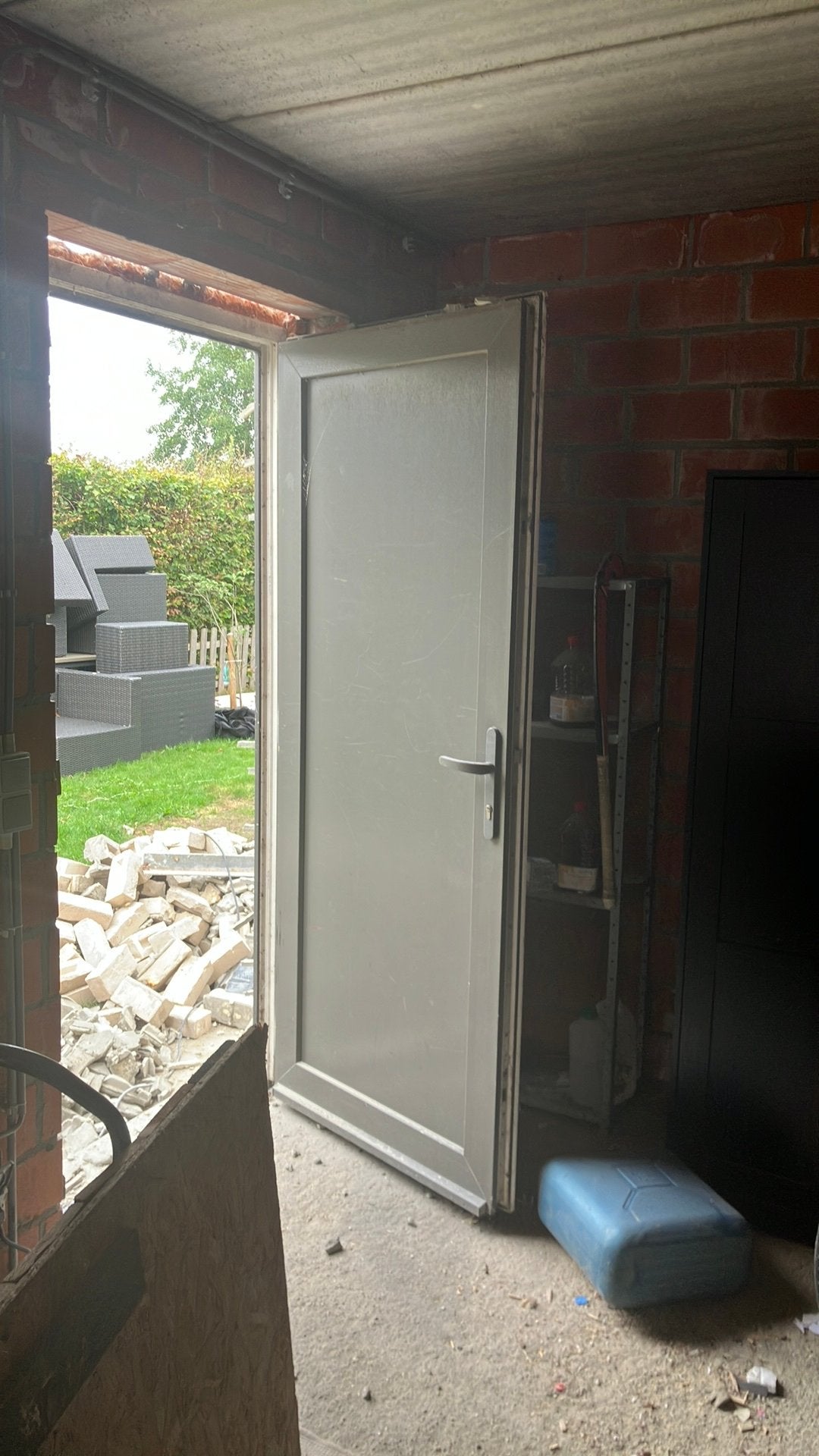 Garagedeur 83x205 PVC, Doe-het-zelf en Bouw, Ophalen, Gebruikt