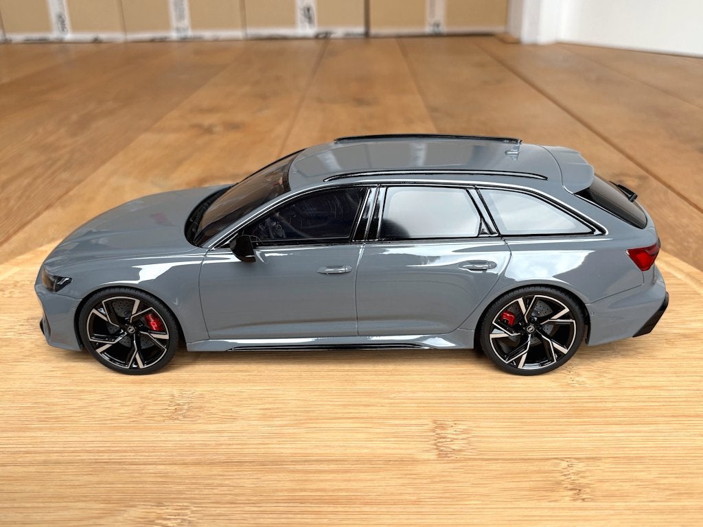 Audi RS6 C8 Nardo grijs 1:18 GT Spirit GT847 nieuw in doos, Ophalen of Verzenden, Nieuw, Auto, Overige merken