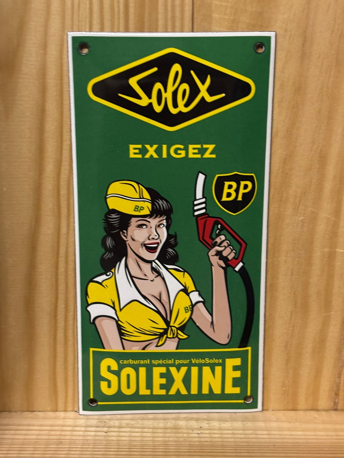 Bp emaille plaat, Ophalen of Verzenden, Zo goed als nieuw