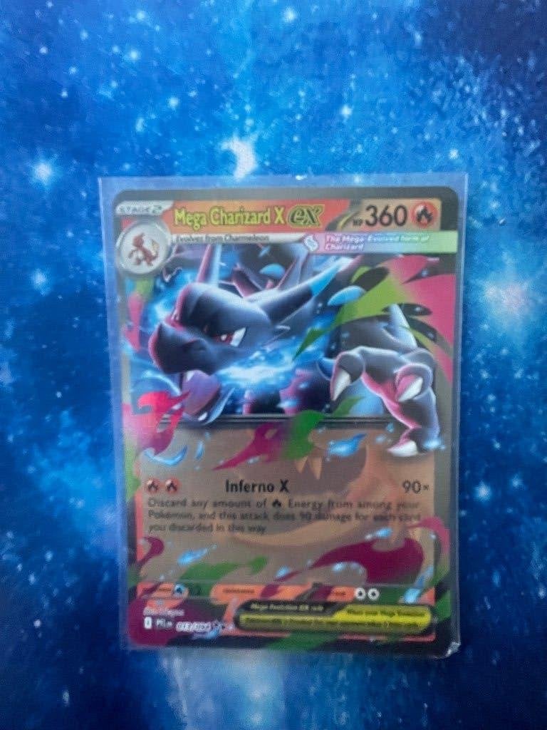 Charizard x ex pokemon kaart, Ophalen, Zo goed als nieuw, Losse kaart, Foil