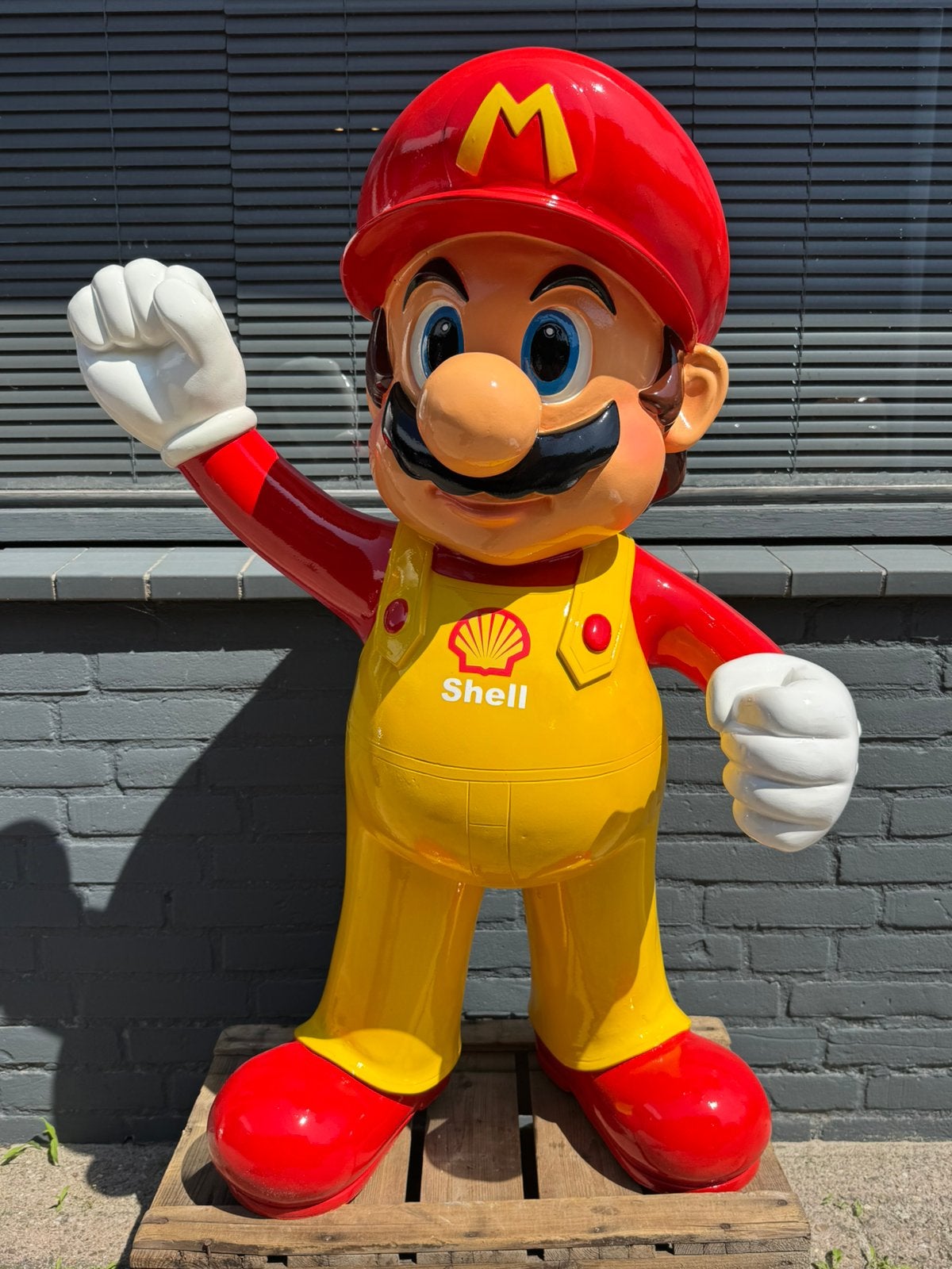 Groot Mario Shell reclame beeld, Ophalen, Zo goed als nieuw, Reclamebord