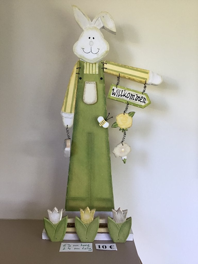 mooi decoratiestuk in hout "Willkommen", Ophalen of Verzenden