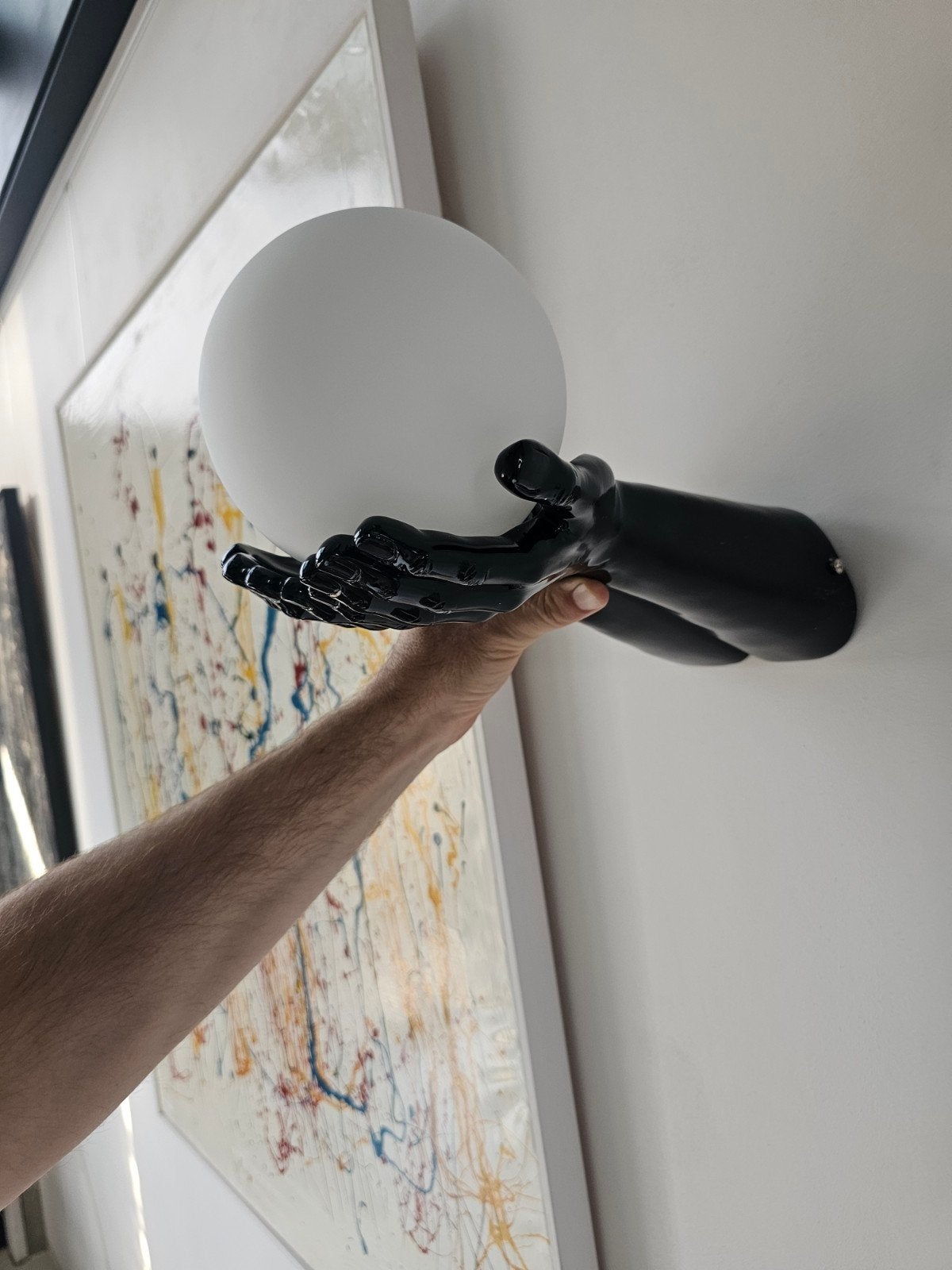 3 design wandlampen (handen), Maison & Meubles, Enlèvement, LED