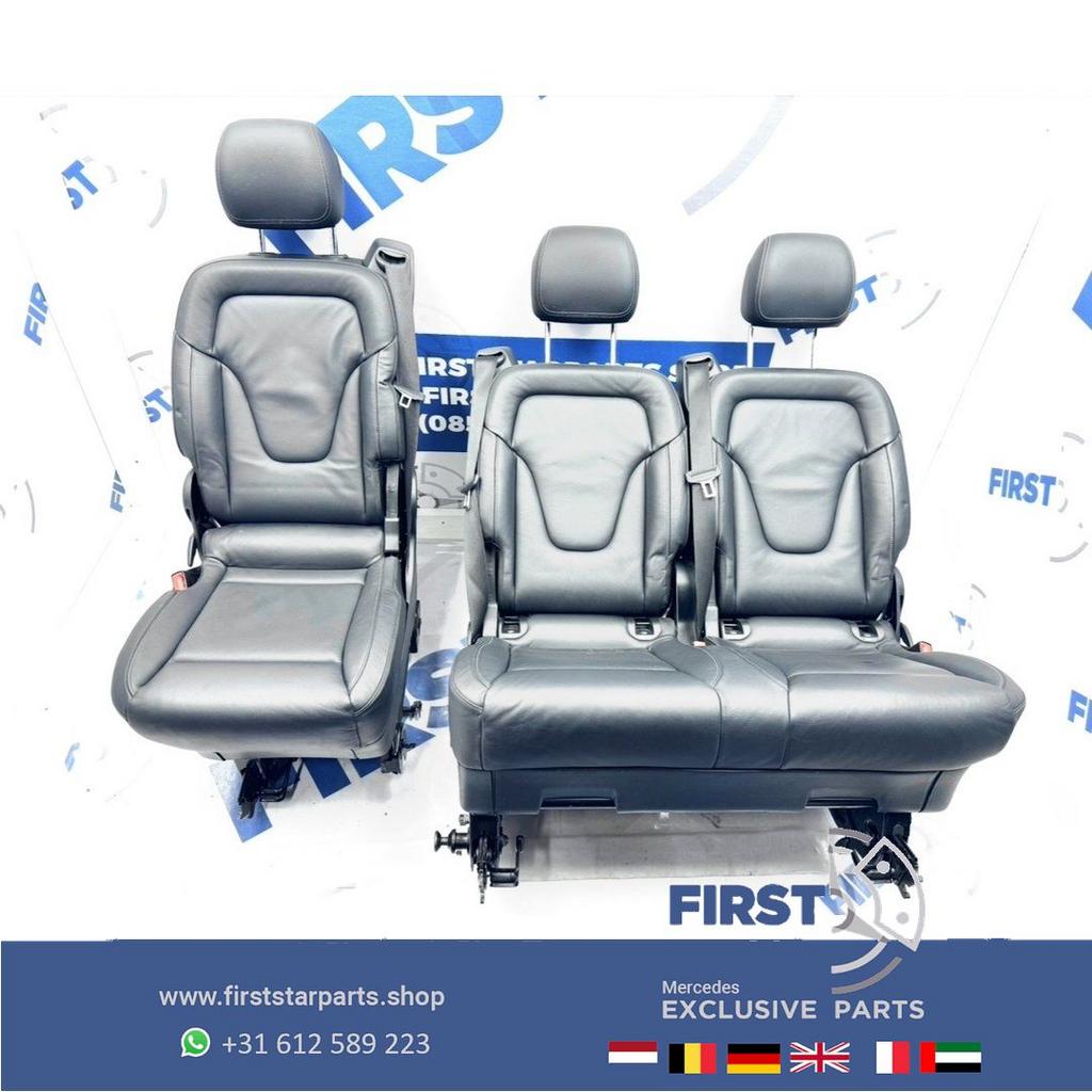 W447 VITO / V KLASSE ACHTERBANK ZWART LEER interieur Mercede, Utilisé, -, -, Enlèvement ou Envoi