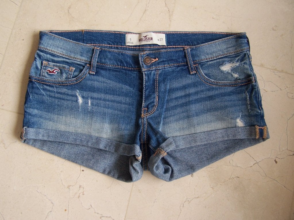 Hollister jeansshort – maat 34 (W27), Kort, Blauw, Ophalen of Verzenden, Zo goed als nieuw