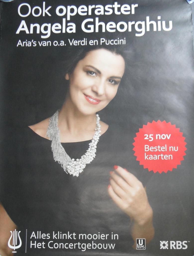 Angela Gheorghiu groot formaat poster, Verzamelen, Posters, Rechthoekig Staand, Nieuw, Ophalen of Verzenden, A1 t/m A3
