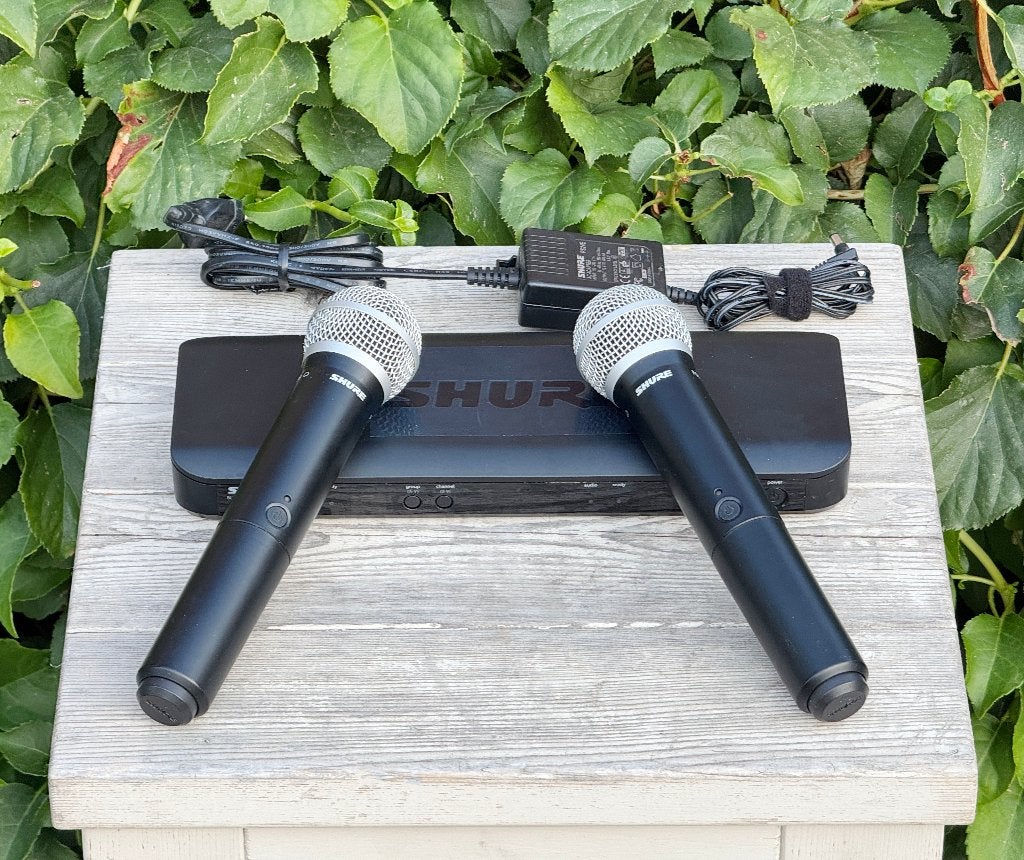 Shure BLX88 / PG58 Microfoon Dual Set Draadloos, Muziek en Instrumenten, Microfoons, Ophalen, Zo goed als nieuw, Draadloos