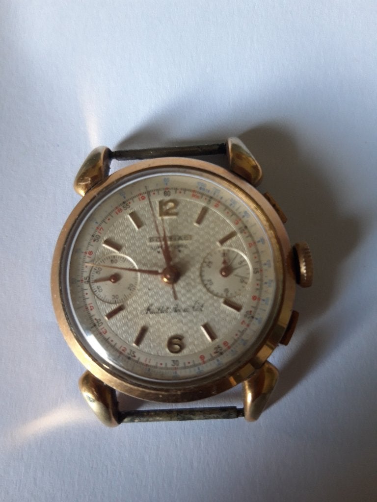 pontiac chronograaf  jaren 50, Overige merken, Overige materialen, Gebruikt, Polshorloge
