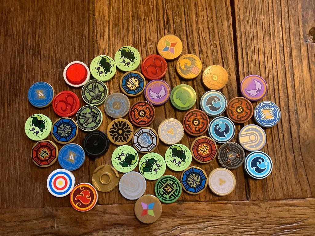 Lego tegels rond bedrukt 45 stuks / 653-T1, Enlèvement ou Envoi, Comme neuf, Briques en vrac, Lego