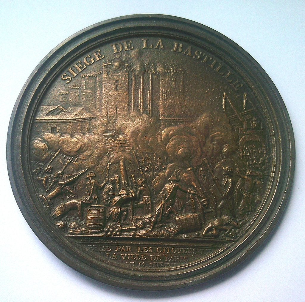 Médaille/plaque : Siège de la Bastille 1789., Envoi, Bronze