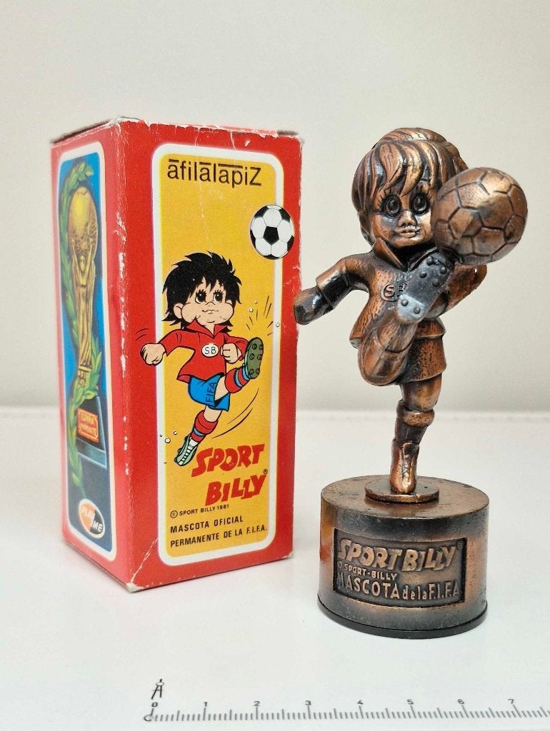 Puntenslijper Play/Me Spanje 70-80 Sport Billy Mascotte, Antiek en Kunst, Ophalen of Verzenden