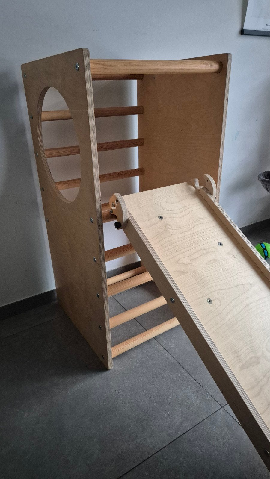 houten klimtunnel met glijbaan, Kinderen en Baby's, Ophalen, Gebruikt