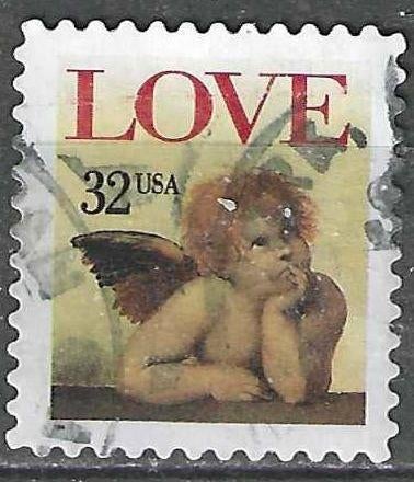 États-Unis 1995 - Yvert 2335 - Cupidon - Amour - 32 c. (ST), Envoi, Affranchi