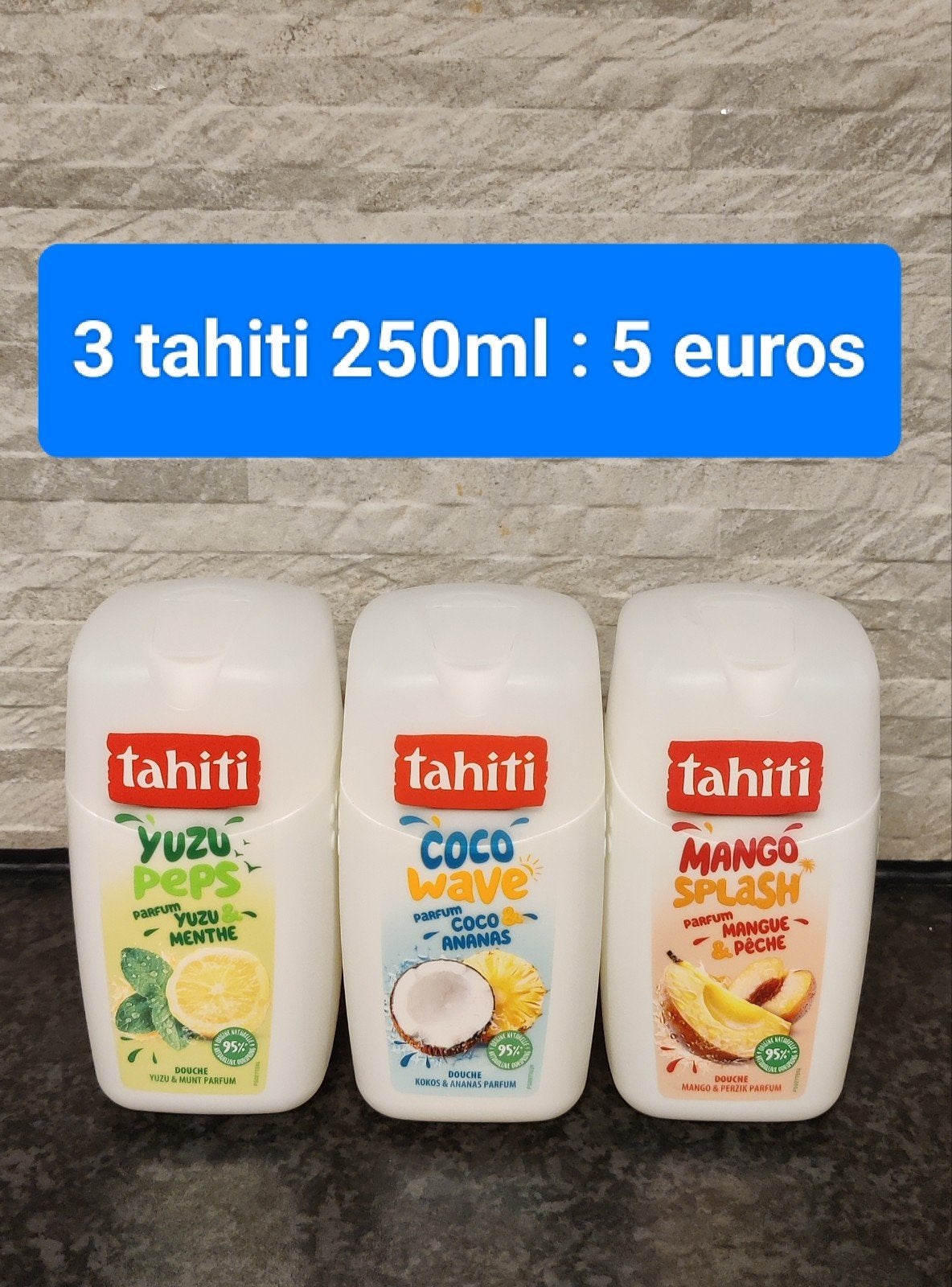 3 produits tahiti gel douche, Enlèvement