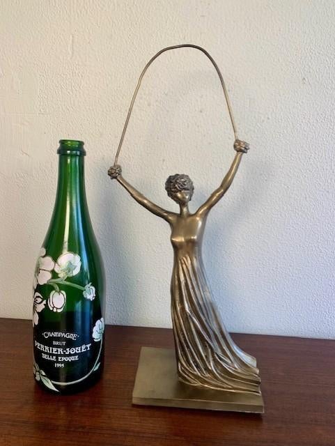 Bronzen Beeld Alice in Wonderland Salvador Dali, Blauw, Ophalen of Verzenden, Brons, 20 - 50 cm
