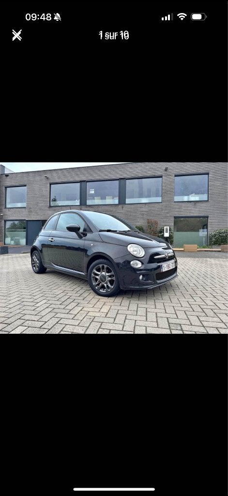 Fiat 500, Autos, Cuir et Alcantara, Achat, Boîte manuelle, Noir