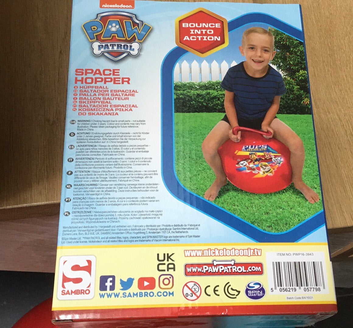 Skippy ball Paw Patrol, Kinderen en Baby's, Ophalen, Zo goed als nieuw